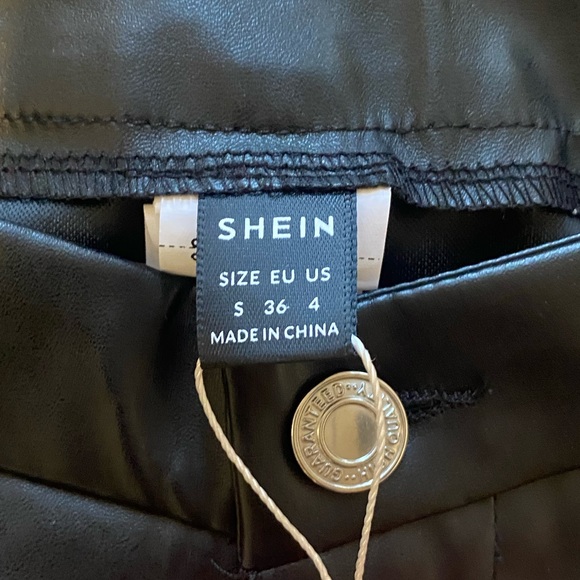 Brand new black fake leather skirt from shein size small! - Picture 3 of 4